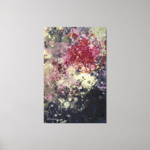 Abstrakt Painting "Blàths Cherry" Canvastryck