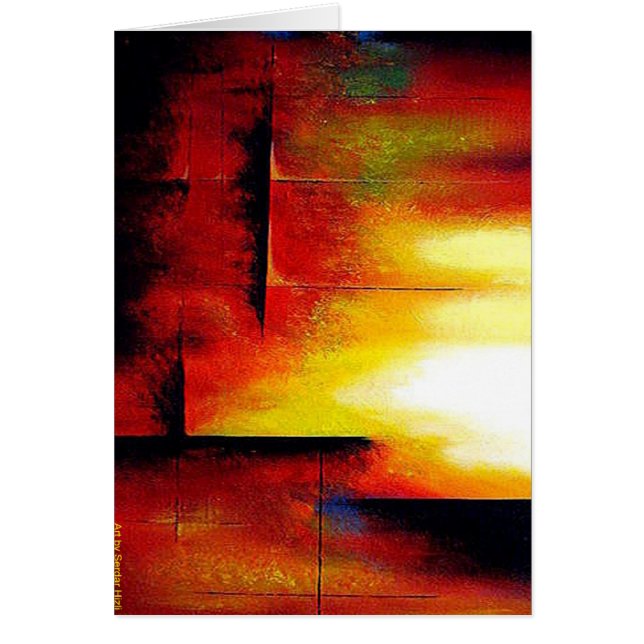 Abstrakt Painting by Hizli Hälsningskort (Framsidan)