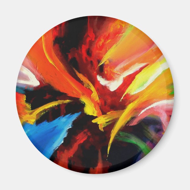 Abstrakt Painting by Serdar Hizli Magnet (Framsidan)