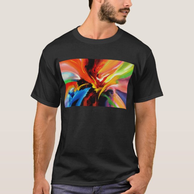 Abstrakt Painting by Serdar Hizli T-shirt (Framsida)