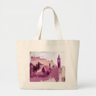 Abstrakt Painting Edinburgh Capital of Scotland Jumbo Tygkasse