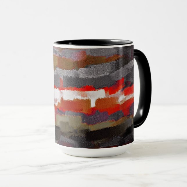 Abstrakt Painting Färg #17 Mugg (Framsida höger)