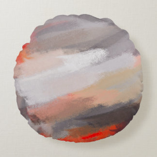 Abstrakt Painting Färg #26 Rund Kudde