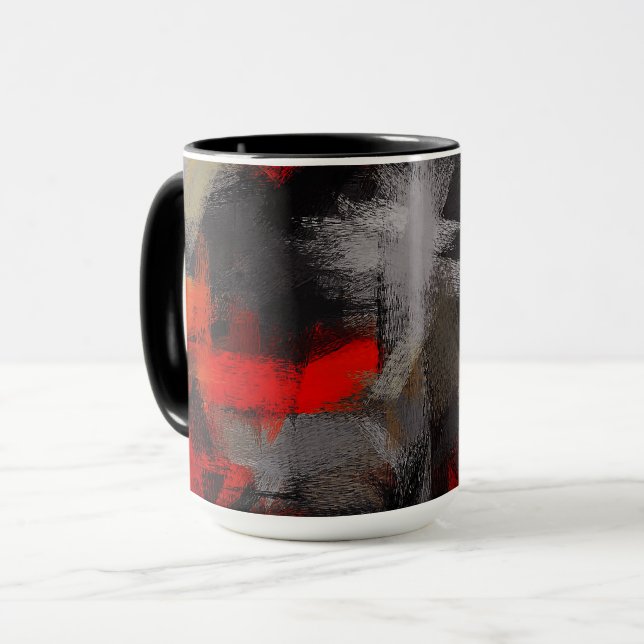 Abstrakt Painting Färg #64 Mugg (Framsida vänster)