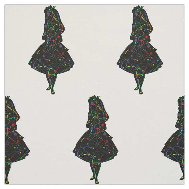 Abstrakt Painting Girl Tyg (Provkarta)