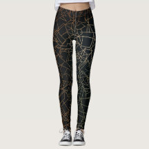 Abstrakt Painting Mönster Women Leggings