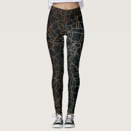 Abstrakt Painting Mönster Women Leggings