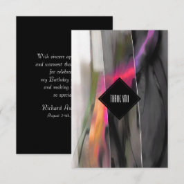Abstrakt Painting Tack Birthday Card Inbjudningar