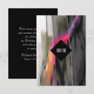 Abstrakt Painting Tack Birthday Card Inbjudningar