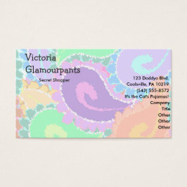 Abstrakt Paisley Roligt Colorful Art Mönster Visitkort