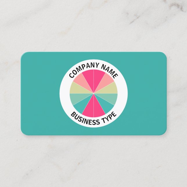 Abstrakt Paj 01 - Grönt #38AFA7 Visitkort (Framsida)