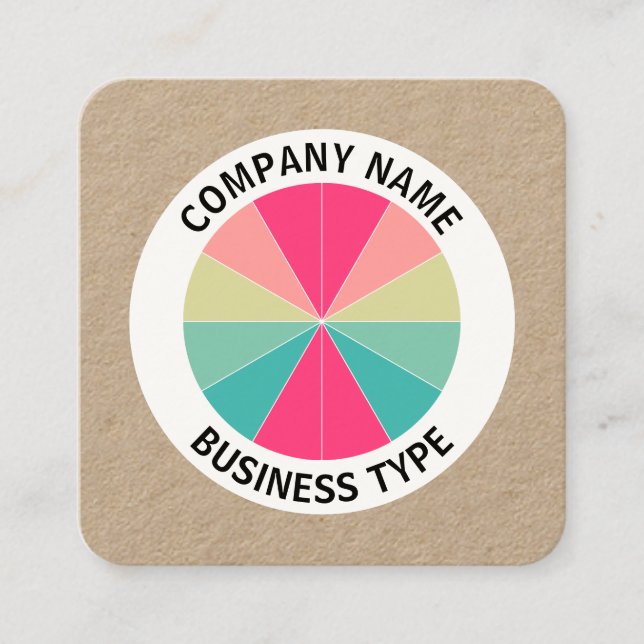 Abstrakt Paj 01 - Kraft Fyrkantigt Visitkort (Framsida)