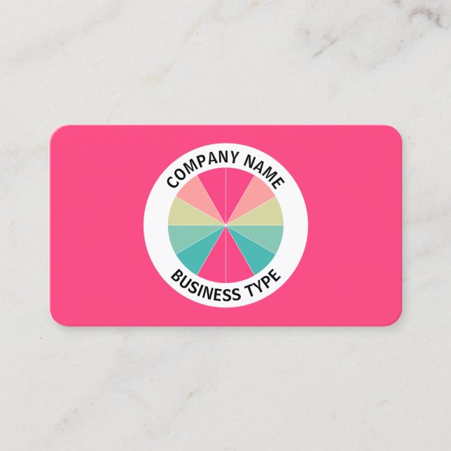 Abstrakt Paj 01 - Red #FF407F Visitkort (Framsida)