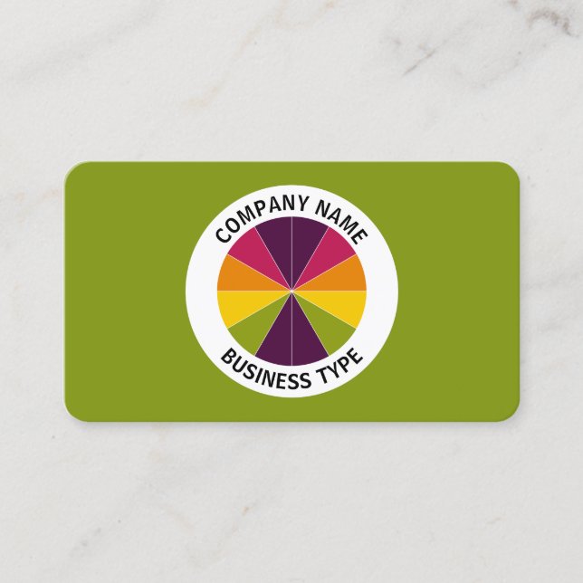 Abstrakt Paj 02 - Grönt nr 809711 Visitkort (Framsida)