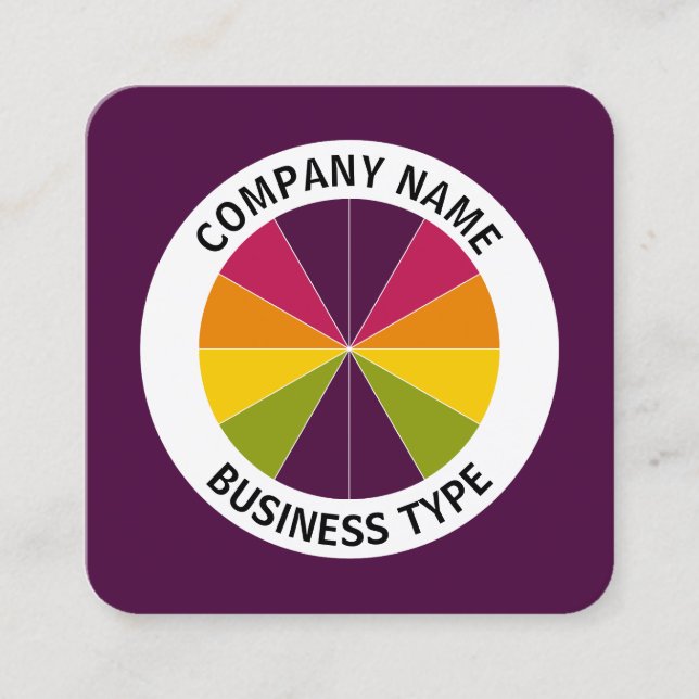 Abstrakt Paj 02 - Lila #4B083E Fyrkantigt Visitkort (Framsida)