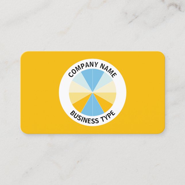 Abstrakt Paj 04 - Amber #F8BC08 Visitkort (Framsida)