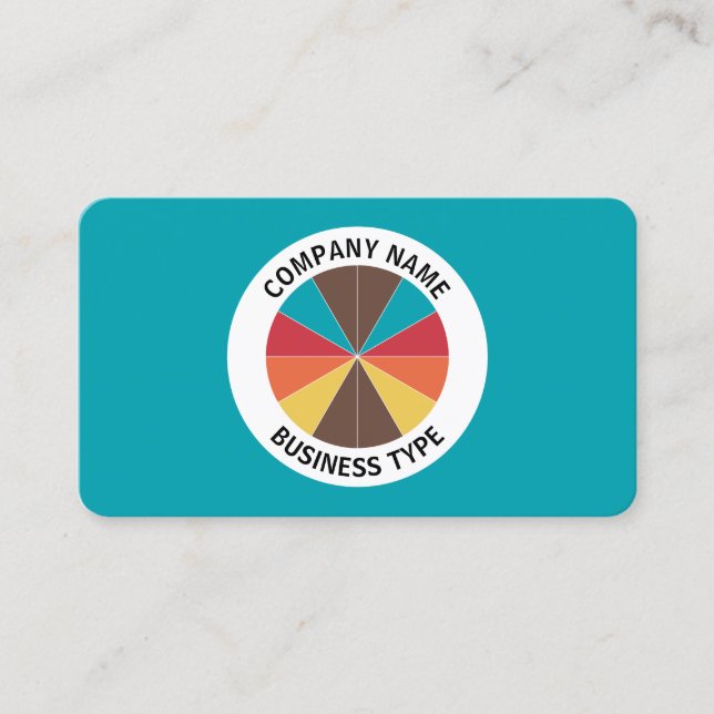 Abstrakt Paj 05 - Blue #009FAE Visitkort (Framsida)