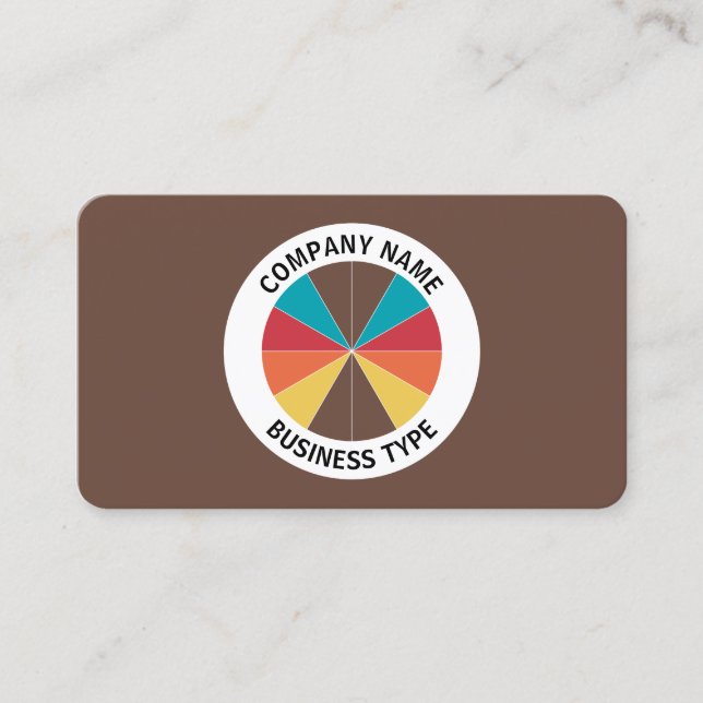 Abstrakt Paj 05 - Brun #6A493C Visitkort (Framsida)