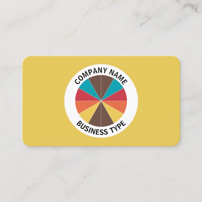 Abstrakt Paj 05 - Gult #E9C851 Visitkort (Framsida)