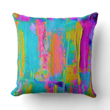 Abstrakt Palette Knivar målning Pillow
