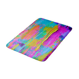 Abstrakt Palette Knivar Painting Bath Mat Badrumsmatta