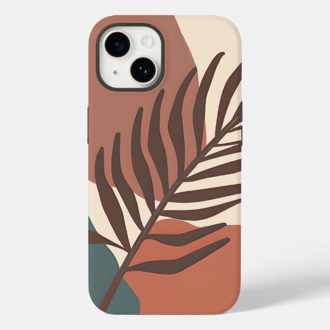 Abstrakt palmlöv minimalistisk konst  (Baksida)
