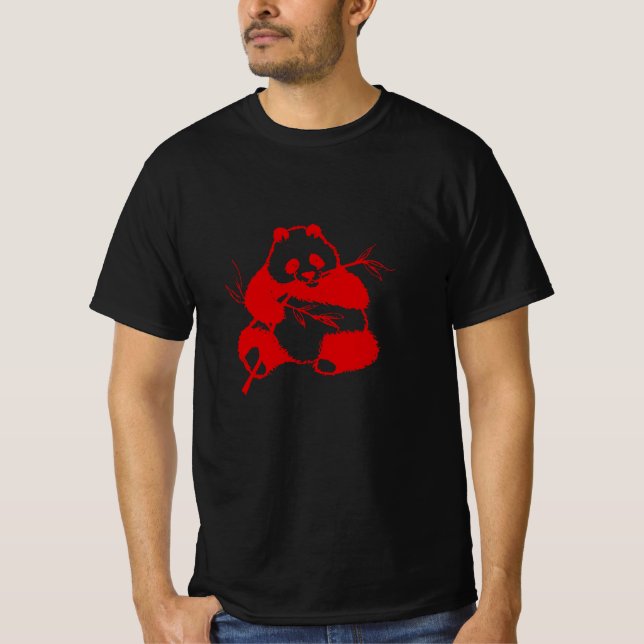 Abstrakt Panda T Shirt (Framsida)