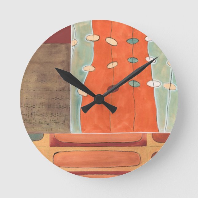 Abstrakt Parad av ägg av Erica J Vess Rund Klocka (Framsida)