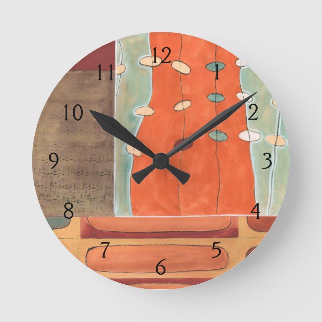 Abstrakt Parad av ägg av Erica J Vess Rund Klocka (Framsida)