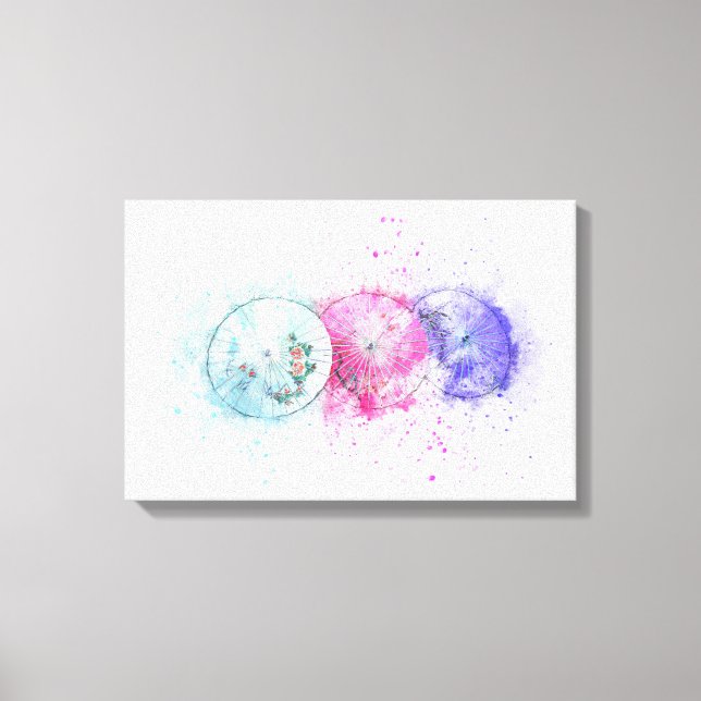 Abstrakt Parbrella Art Canvastryck (Framsida)