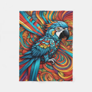 ABSTRAKT PARROT BLANKET FLEECEFILT