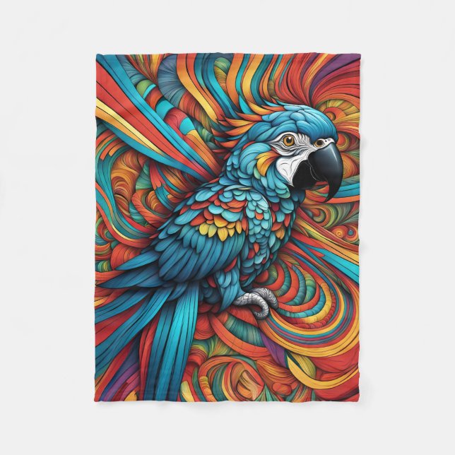 ABSTRAKT PARROT BLANKET FLEECEFILT (Framsidan)