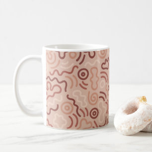 Abstrakt partajdoodle-mönster kaffemugg
