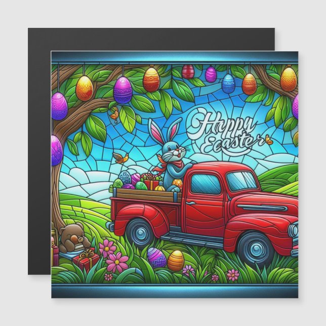 Abstrakt Påskhare Lycklig (Fram/baksida)