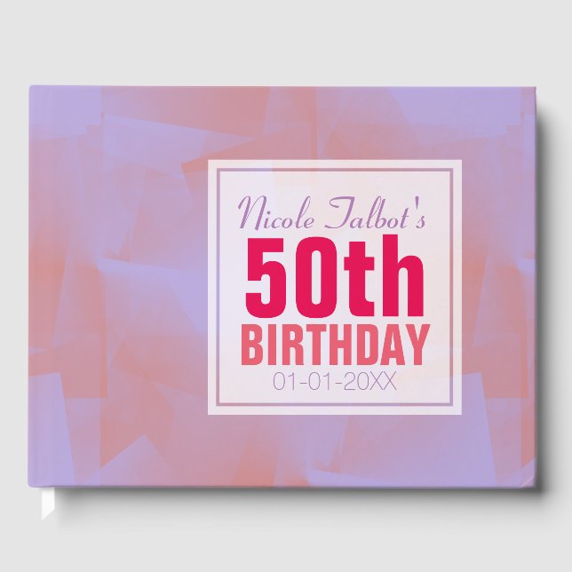 Abstrakt Pastel 50:e födelsedagsgästen Bok (Framsida)
