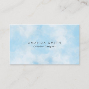 Abstrakt Pastel Blå himmel Clouds Personalize Visitkort
