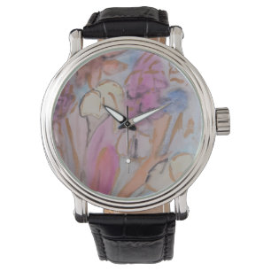 Abstrakt Pastel-Blommigt Armbandsur