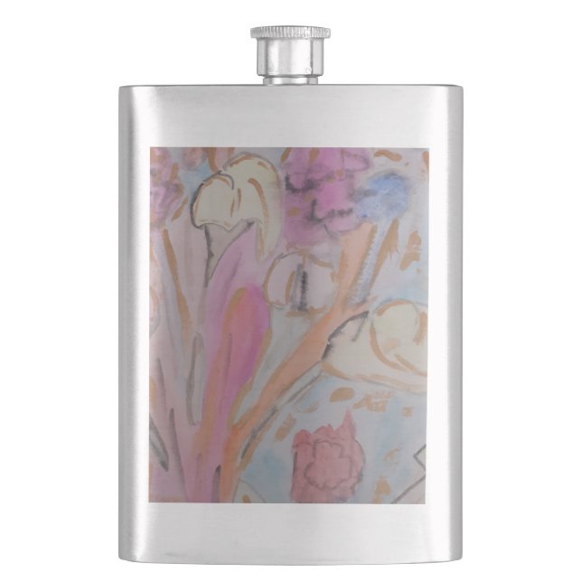 Abstrakt Pastel-Blommigt Fickplunta (Framsidan)