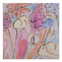 Abstrakt Pastel-Blommigt