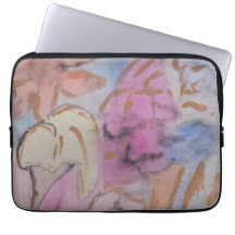 Abstrakt Pastel Blommigt Laptop sleeve
