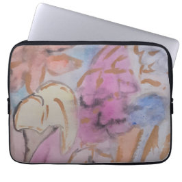 Abstrakt Pastel Blommigt Laptop sleeve