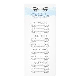 Abstrakt Pastel Blue Makeup Artist Eyelash Pris Reklamkort