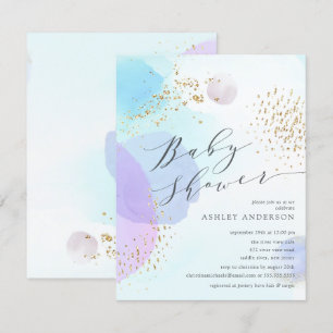 Abstrakt Pastel Circles Boy Baby Shower Inbjudningar