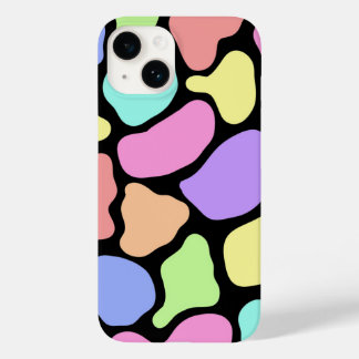 Abstrakt Pastel Färg Phone Case (svart)