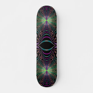 Abstrakt Pastel Fractal Webben Skateboard Deck