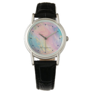 Abstrakt Pastel Glitter Sömlös Mönster Armbandsur