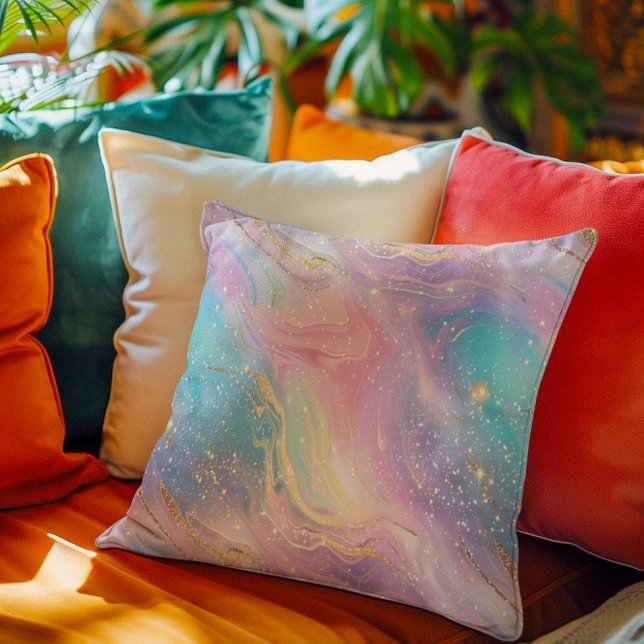 Abstrakt Pastel Glitter Sömlös Mönster Kudde (Skapare uppladdad)
