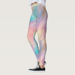 Abstrakt Pastel Glitter Sömlös Mönster Leggings<br><div class="desc">Abstrakt pastel glitter sömlös mönster med rosa,  blått och guld.</div>