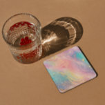Abstrakt Pastel Glitter Sömlös Mönster Underlägg Papper Kvadrat<br><div class="desc">Abstrakt pastel glitter sömlös mönster med rosa,  blått och guld.</div>