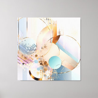 Abstrakt pastel modern geometrisk mönster canvastryck